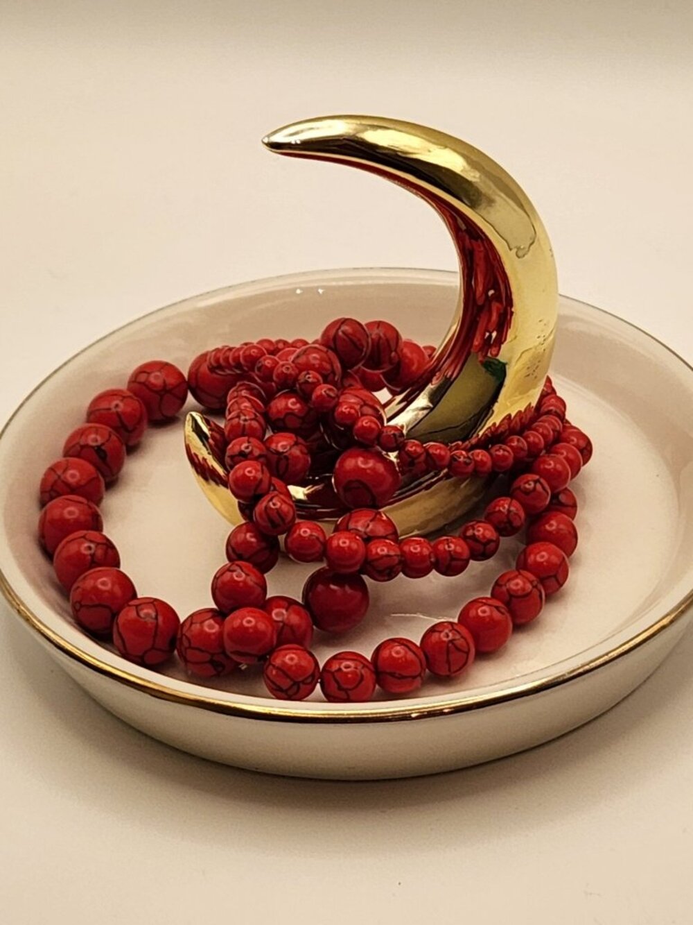 3 for $18 Lot of four bracelets red with black veining NEW